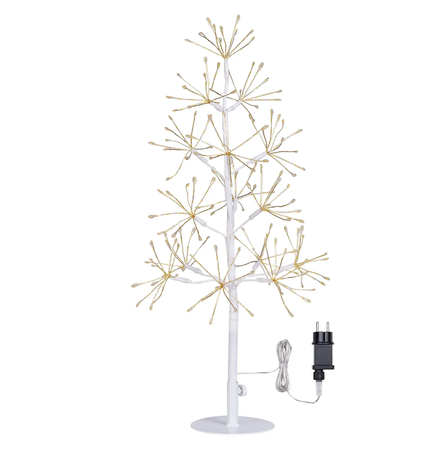 Albero Bianco RICCO h 0,45 m, 150 microled bianco caldo, uso interno