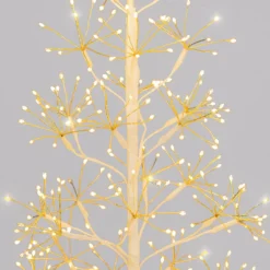 Albero Bianco RICCO h 0,45 m, 150 microled bianco caldo, uso interno