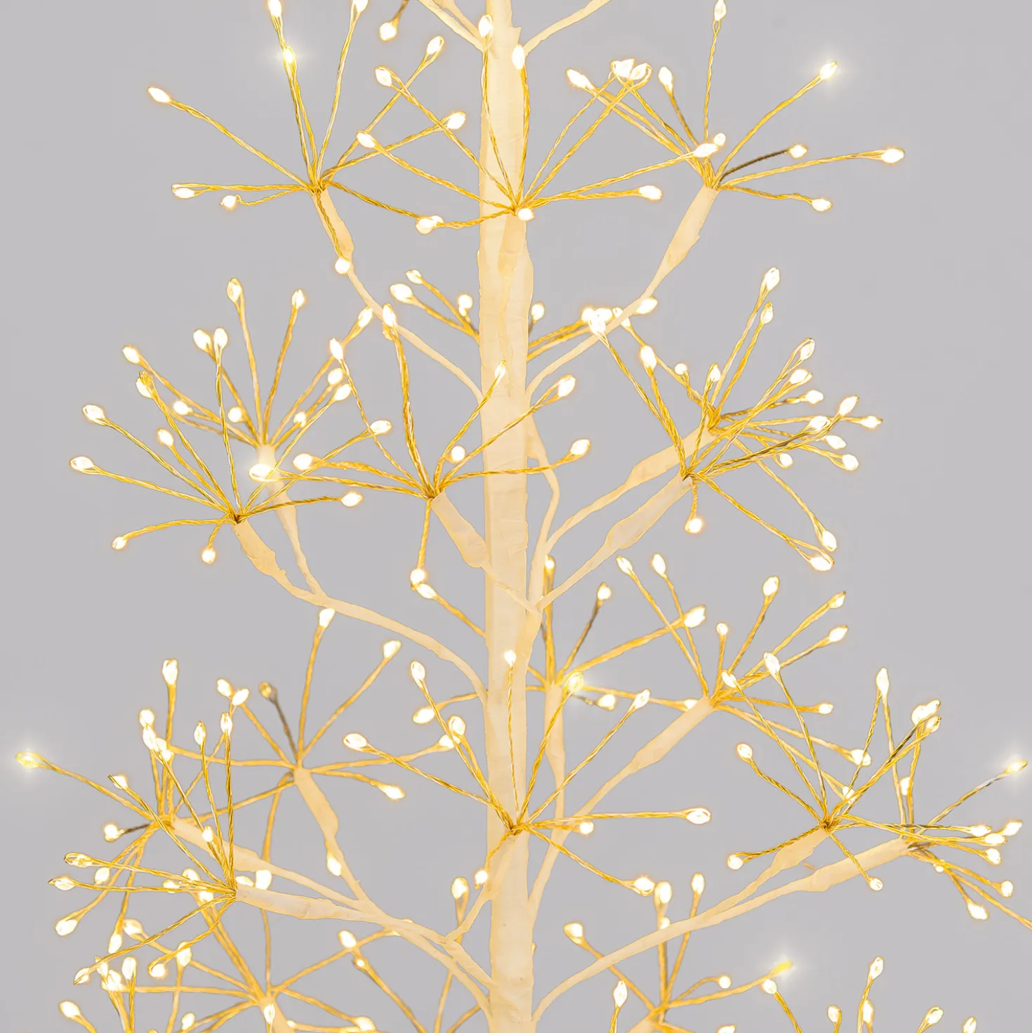 Albero Bianco RICCO h 0,45 m, 150 microled bianco caldo, uso interno