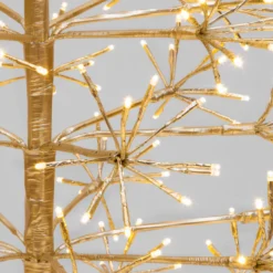 Albero Conico Champagne, h 1,8 m, 980 led bianco caldo