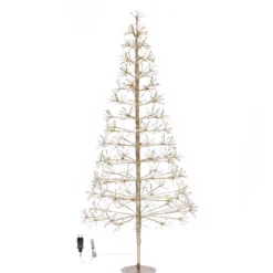 Albero Conico Champagne, h 1,8 m, 980 led bianco caldo