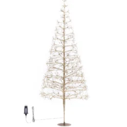 Albero Conico Champagne, h 2,7 m, 1810 led bianco caldo
