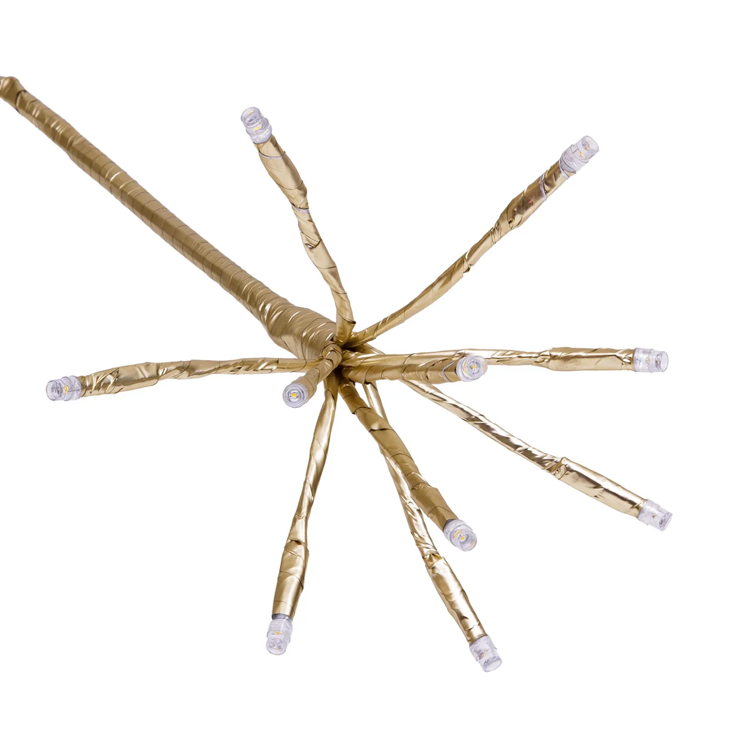 Albero Conico Champagne, h 2,4 m, 1550 led bianco caldo