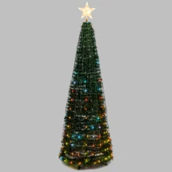 Albero conico ripiegabile h. 180 cm, Gocce di Luce led RGB