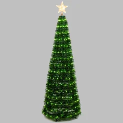 Albero conico ripiegabile h. 180 cm, Gocce di Luce led RGB
