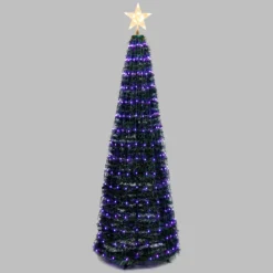 Albero conico ripiegabile h. 180 cm, Gocce di Luce led RGB