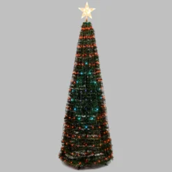 Albero conico ripiegabile h. 180 cm, Gocce di Luce led RGB