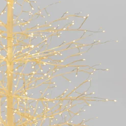 Albero Conico Tiglio bianco h 1,5 m, 1120 microled bianco caldo, uso interno