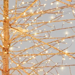 Albero Conico Tiglio oro rosa h 1,8 m, 1568 microled bianco caldo, uso interno