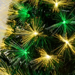 Albero fibre ottiche 130 cm, led bianco caldo e RGB