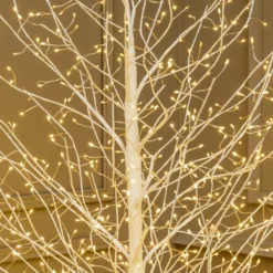 Albero luminoso Tiglio bianco 2 m, 1120 microled bianco caldo, uso interno