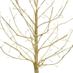 Albero luminoso Tiglio champagne 0,45 m, 108 microled bianco caldo e bianco freddo, uso interno