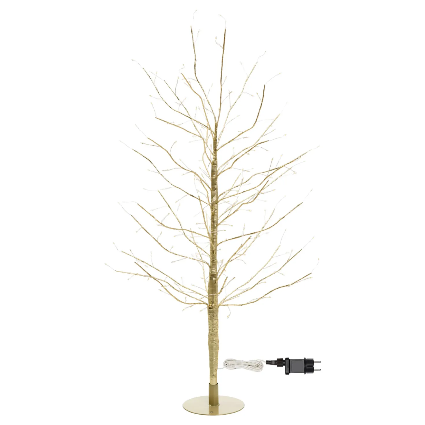 Albero luminoso Tiglio champagne 0,9 m, 240 microled bianco caldo e bianco freddo, uso interno