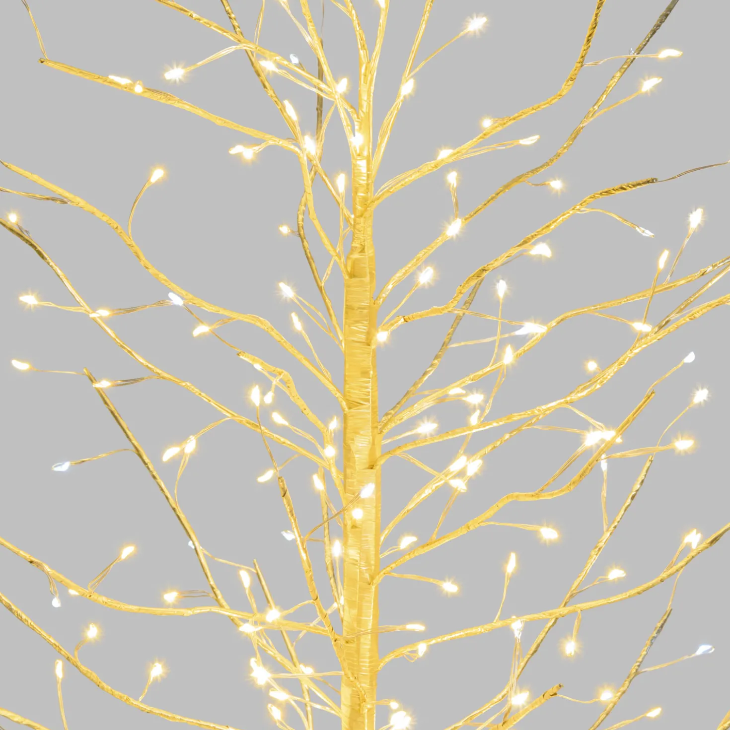 Albero luminoso Tiglio champagne 0,9 m, 240 microled bianco caldo e bianco freddo, uso interno