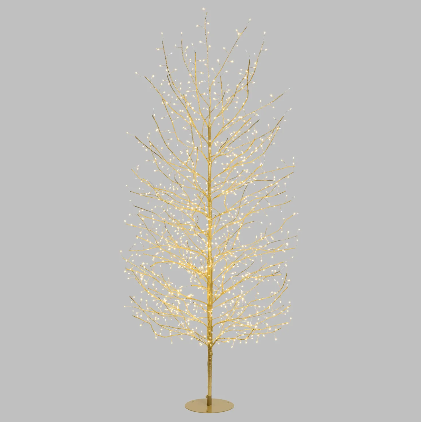 Albero luminoso Tiglio champagne 2 m, 1120 microled bianco caldo e bianco freddo, uso interno