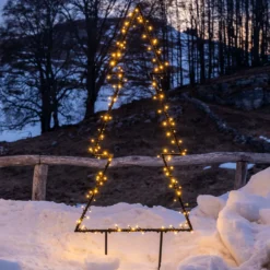 Albero multiuso da giardino, h. 140 cm, led bianco caldo