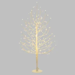 Albero Ramo di Tiglio bianco h 0,9 m, 240 microled bianco caldo, uso interno