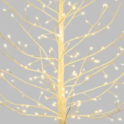 Albero Ramo di Tiglio bianco h 0,9 m, 240 microled bianco caldo, uso interno