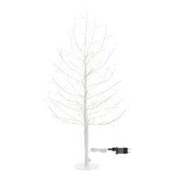 Albero Ramo di Tiglio bianco h 0,9 m, 240 microled bianco caldo, uso interno