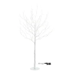 Albero Ramo luminoso Leccio bianco 1,2 m, 336 microled bianco caldo, uso interno