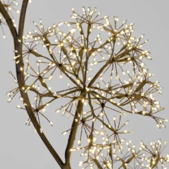 Albero Ramo 5 sfere RICCO nero, h 1,7 m, 1800 microled bianco caldo, uso interno