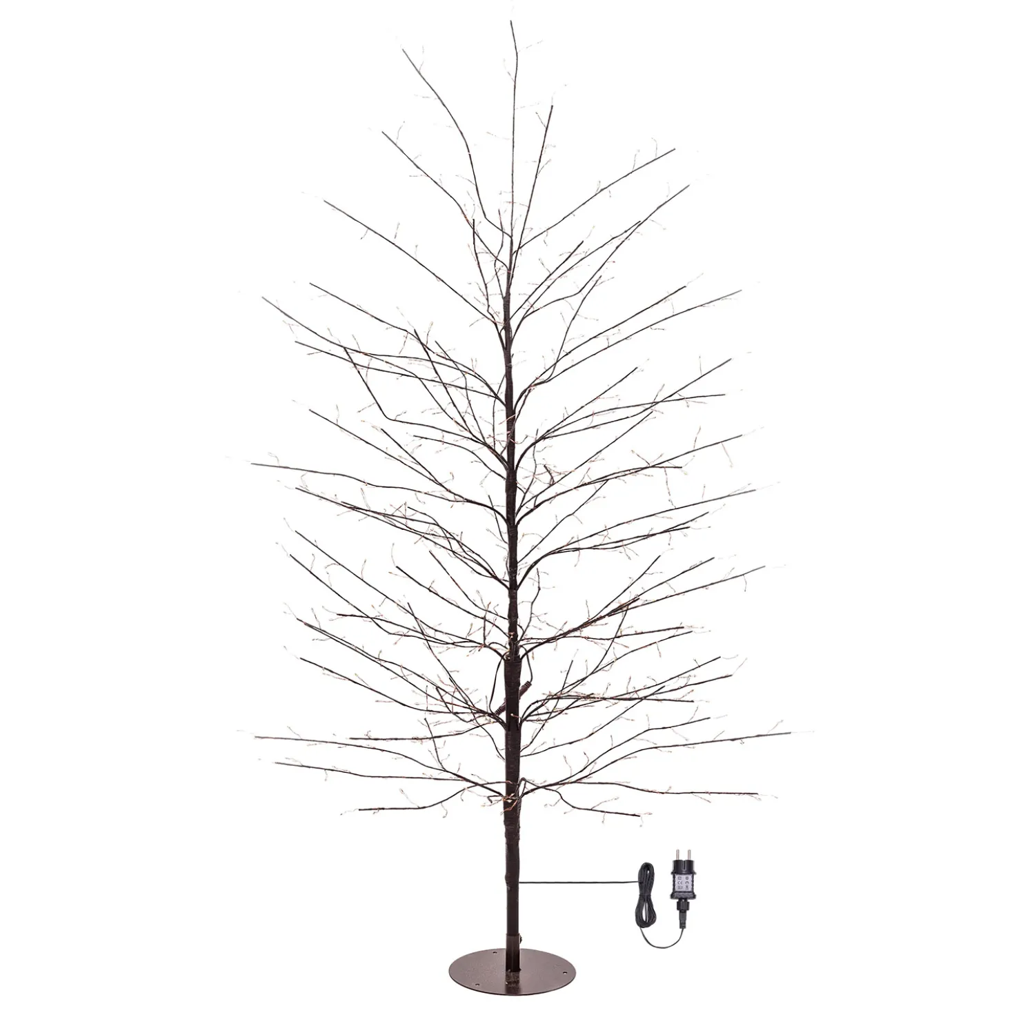Albero Ramo Tiglio marrone h 1,5 m, 640 microled bianco caldo, uso interno
