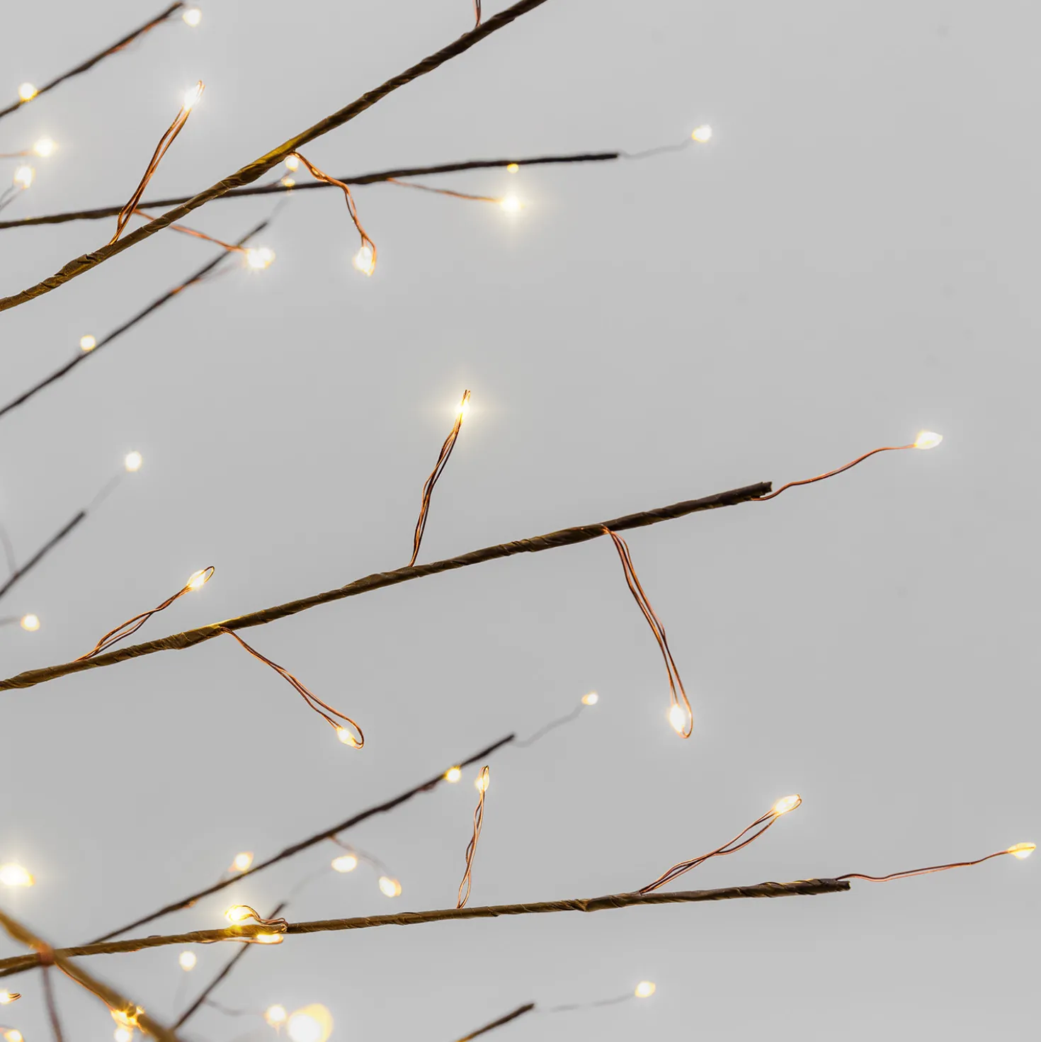 Albero Ramo Tiglio marrone h 1,5 m, 640 microled bianco caldo, uso interno
