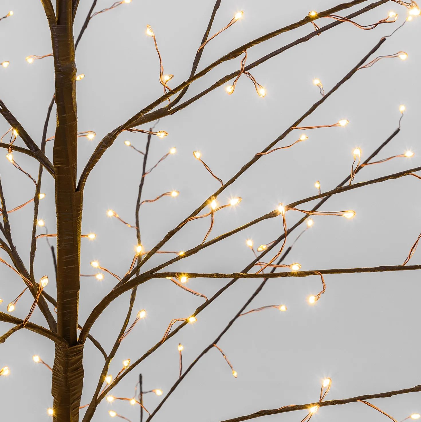 Albero Ramo Tiglio marrone h 1,5 m, 640 microled bianco caldo, uso interno