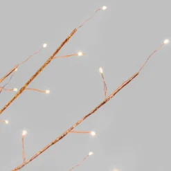 Albero Ramo Tiglio oro rosa h 2 m, 1120 microled bianco caldo, uso interno