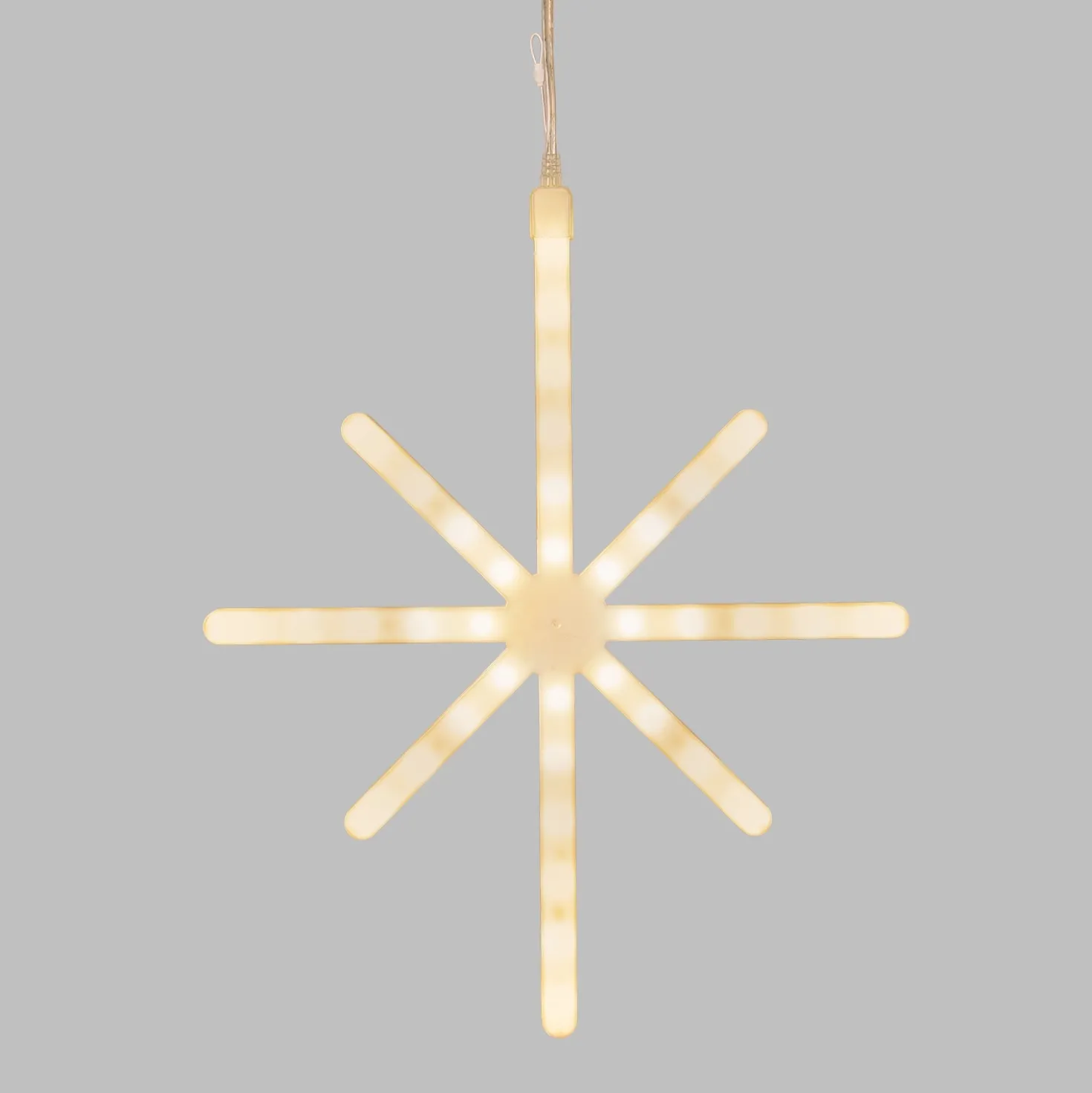 Animated Polar Star 36 cm, Connect ProLine 36V, 76 led SMD bianco caldo, cavo trasparente