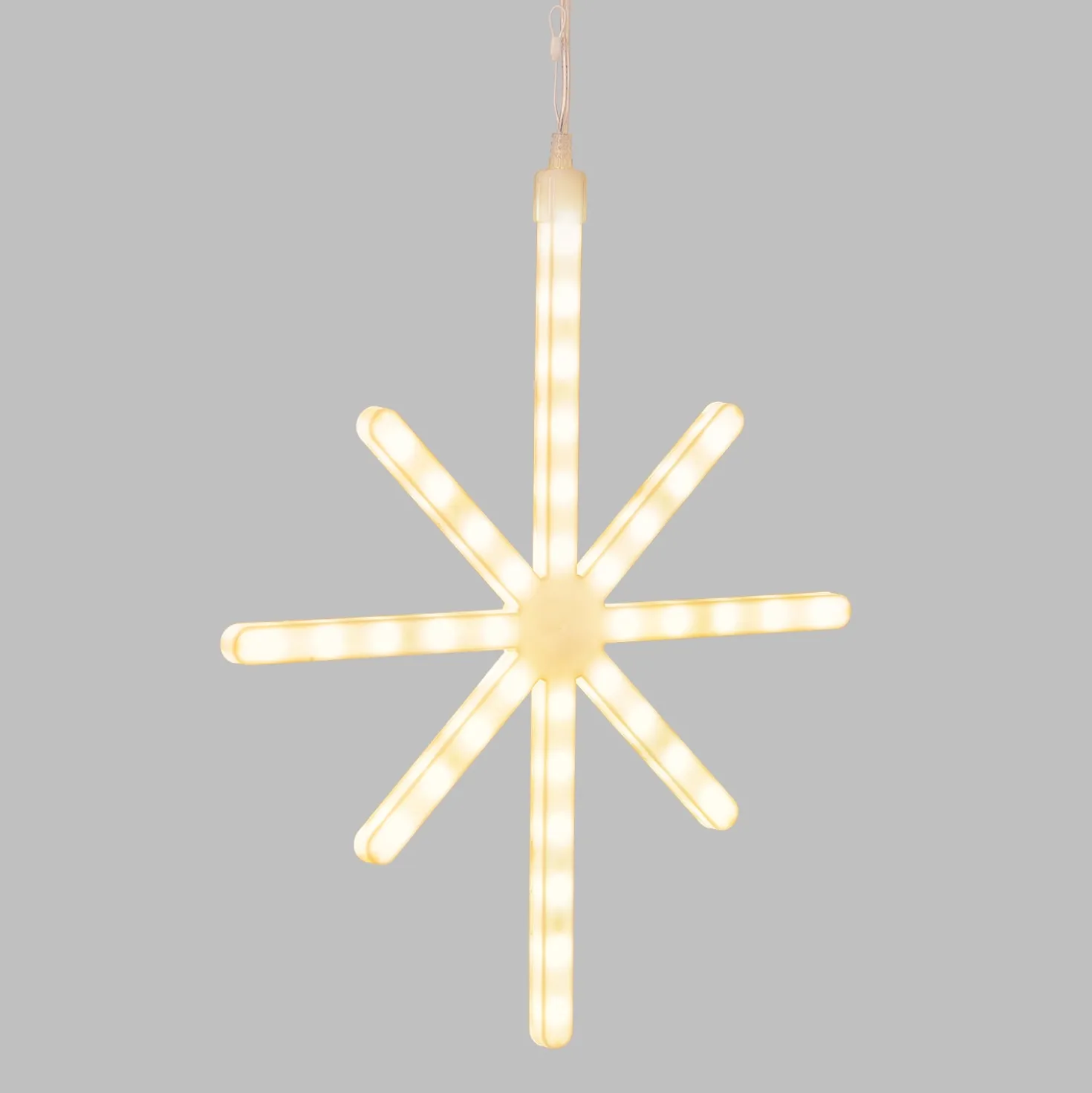 Animated Polar Star 36 cm, Connect ProLine 36V, 76 led SMD bianco caldo, cavo trasparente