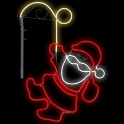 Babbo Natale appeso in tubo effetto neon led