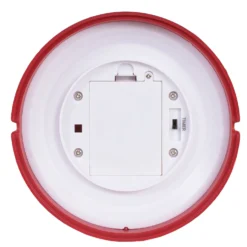 Candela Gigante bianca e rossa a batteria, h 82 cm, effetto fiamma, led bianco caldo