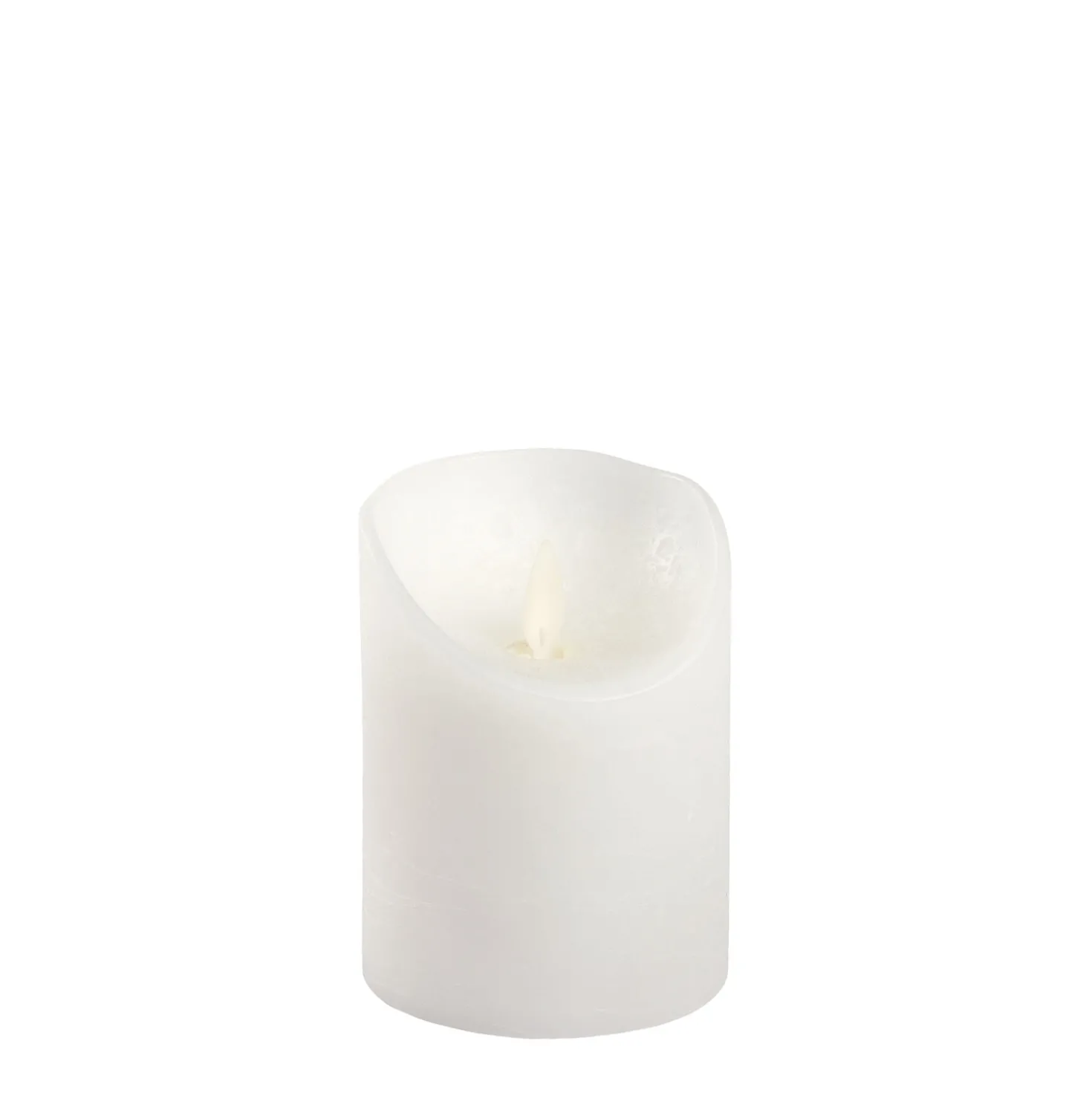 Candela Rustic Bianca h 10 cm