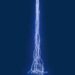 Cascata di luce argento, 900 microled bianco caldo
