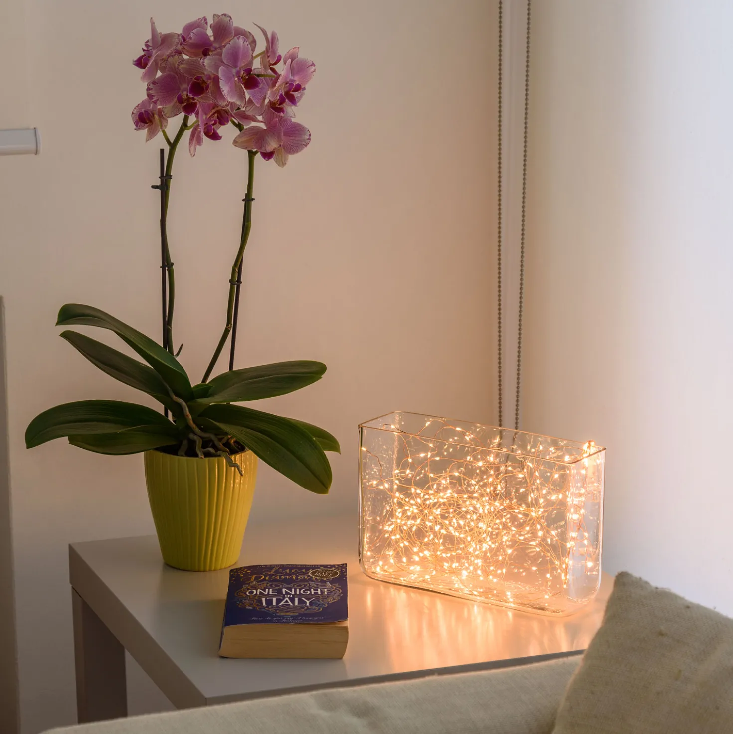 Cascata di luce, 300 microled bianco extra caldo
