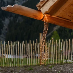 Cascata di luce rame, 300 microled bianco extra caldo