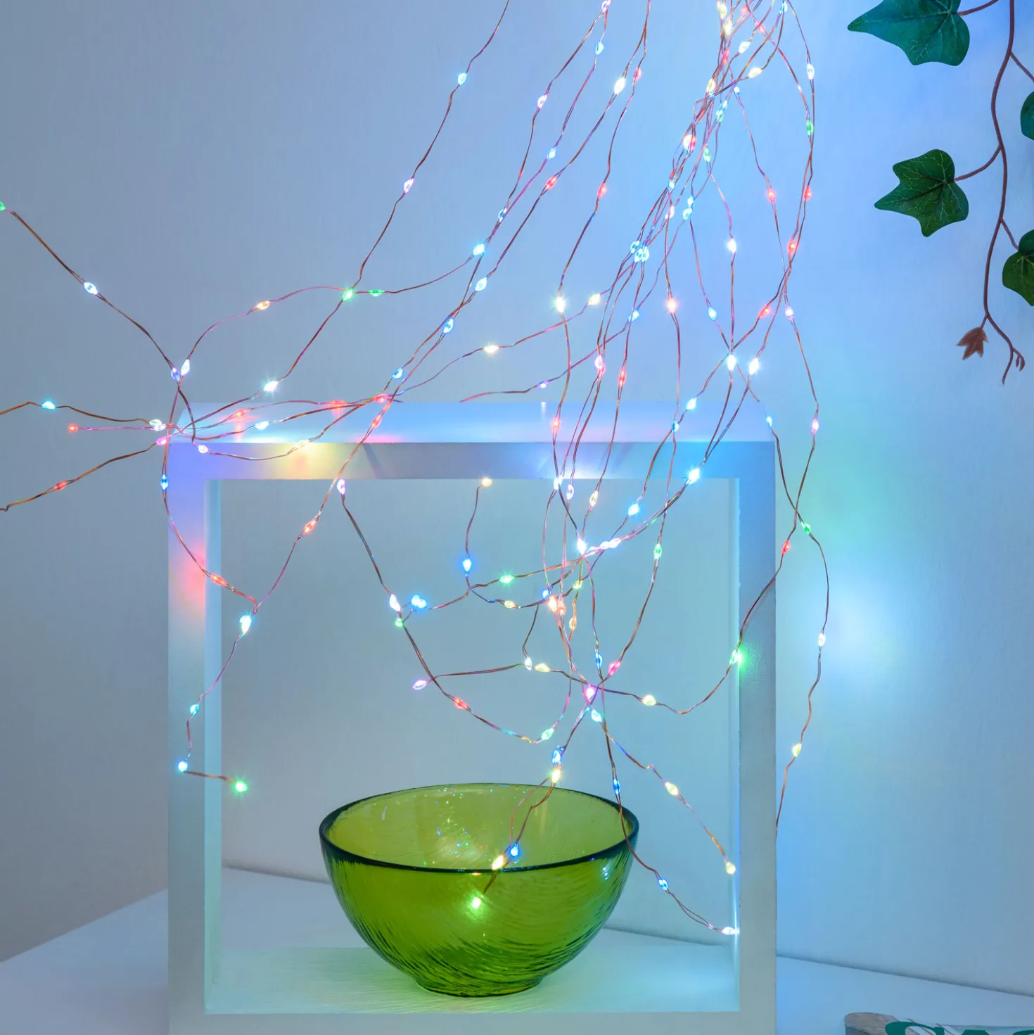 Cascata di luce rame, 320 microled multiflash RGB