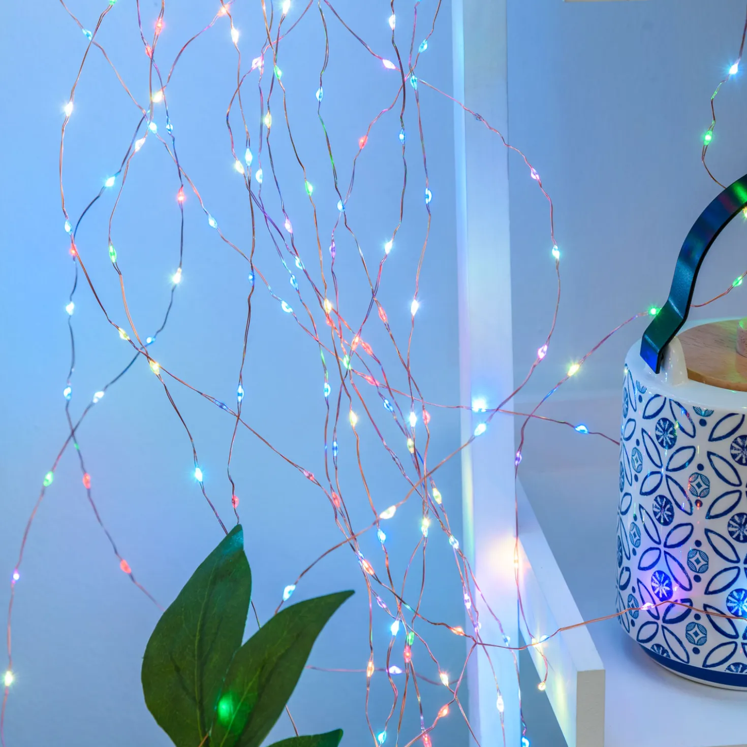 Cascata di luce rame, 640 microled multiflash RGB