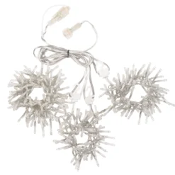 Cascata di luci Connect+ 3 nastri, 300 led bianco caldo, cavo trasparente, prolungabile
