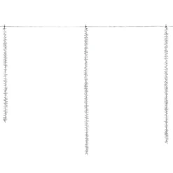 Cascata di luci Connect+ 3 nastri, 600 led bianco caldo, cavo verde, prolungabile