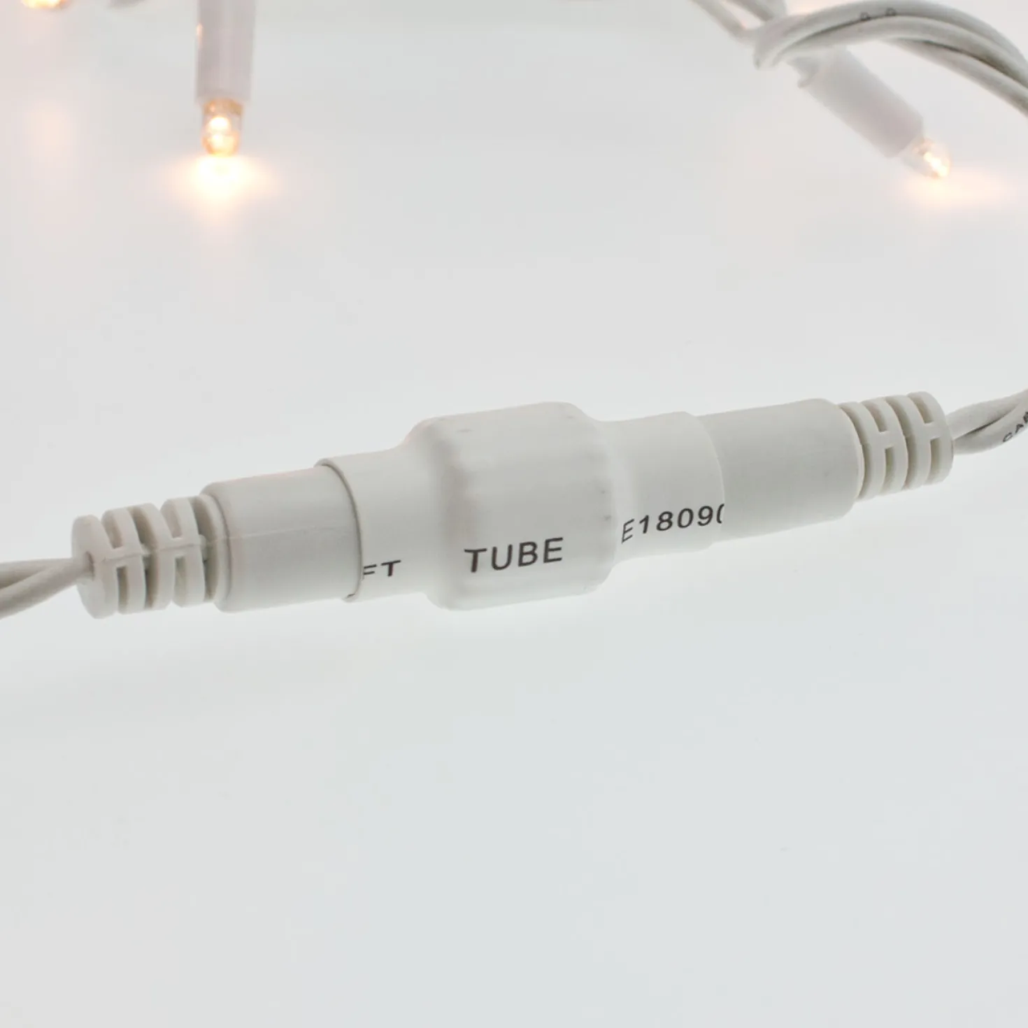 Cascata di luci 3 x h 0,8 m, maxiled bianco caldo e freddo, prolungabile, cavo bianco, IP67