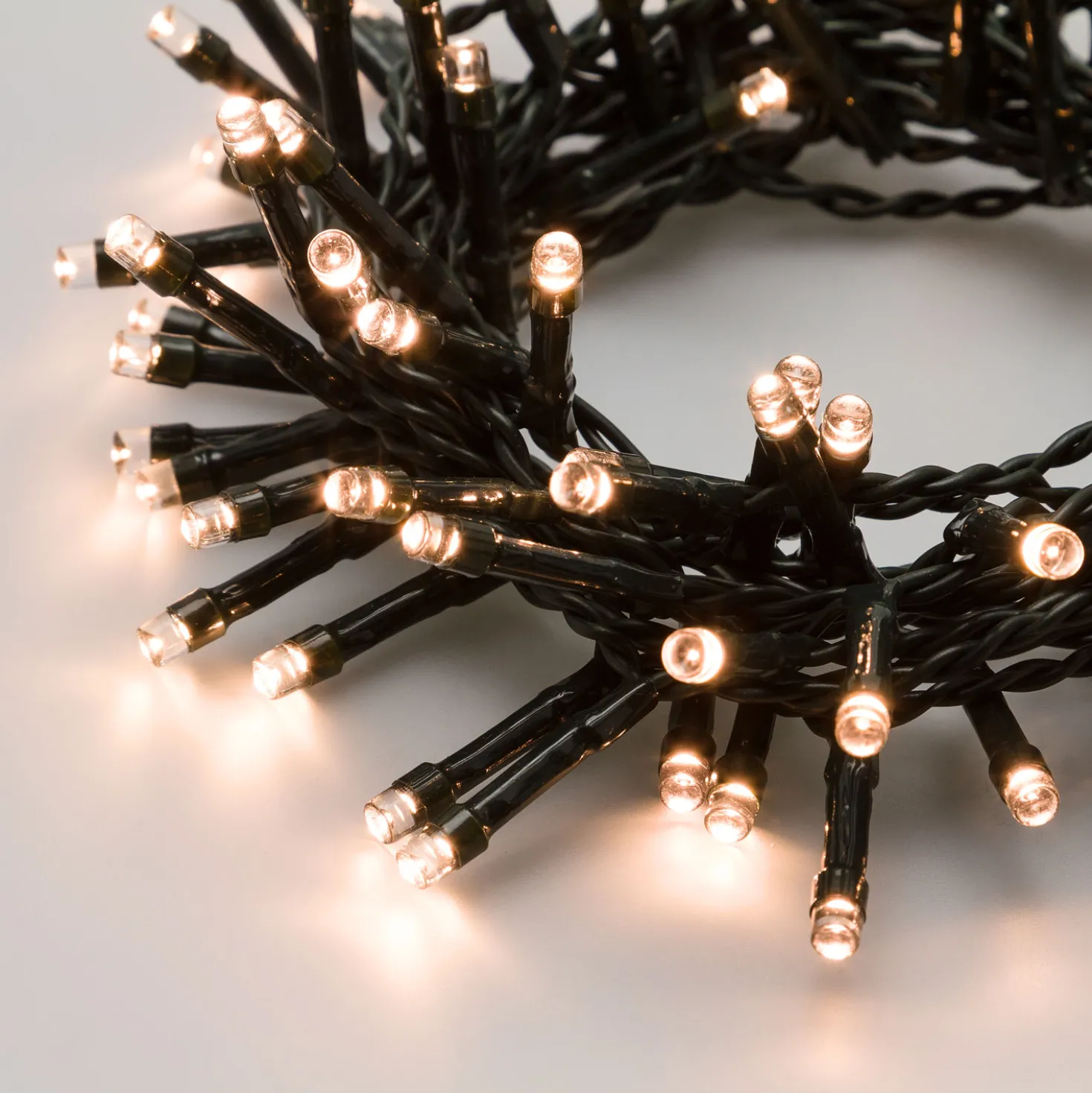Catena a batteria 3,8 m, 96 led bianco caldo