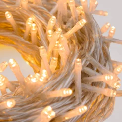 Catena Connect+ 12 m, 240 led bianco caldo, cavo trasparente, prolungabile