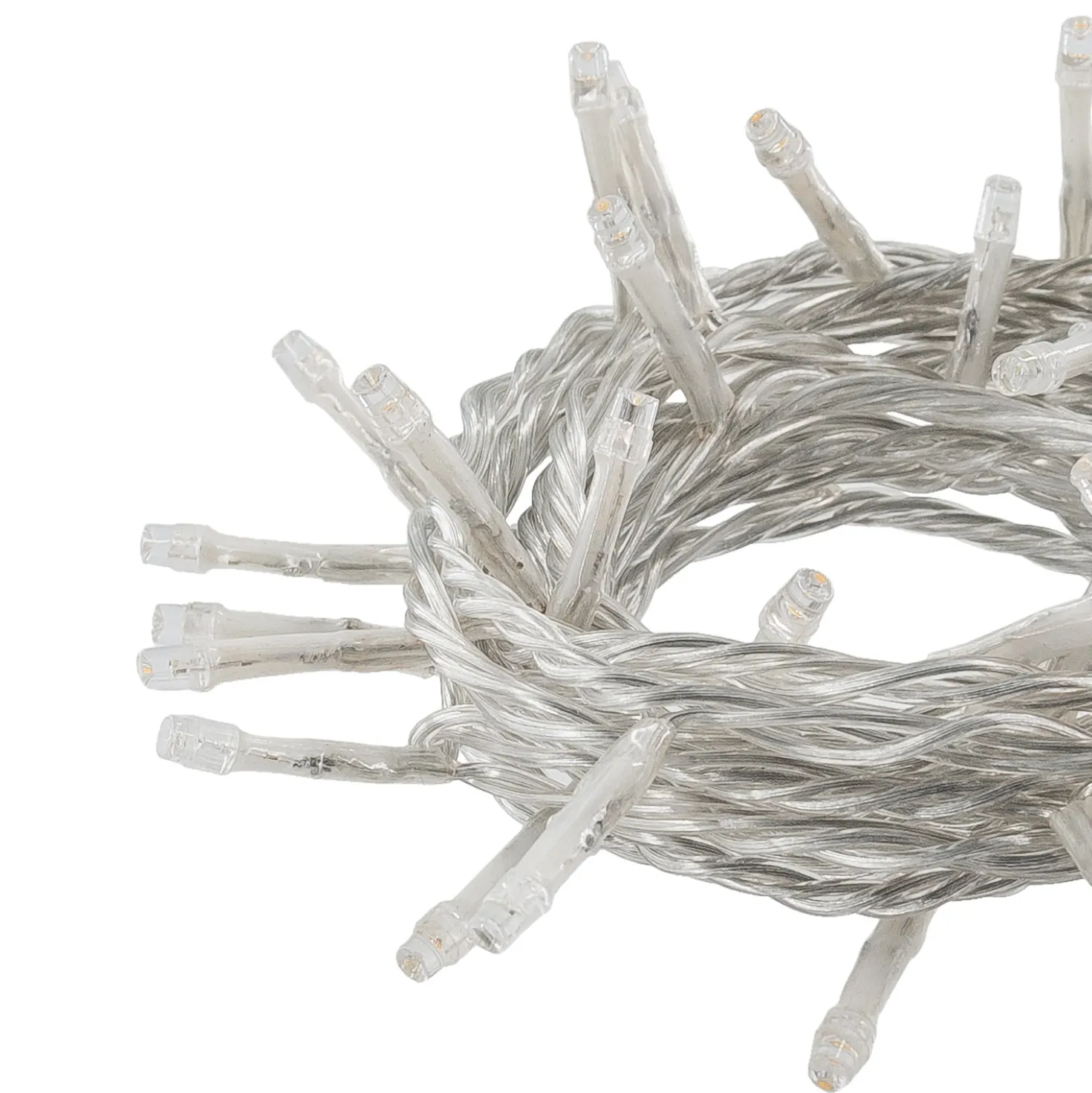 Catena Connect+ 8 m, 80 led bianco caldo e bianco freddo, cavo trasparente, prolungabile