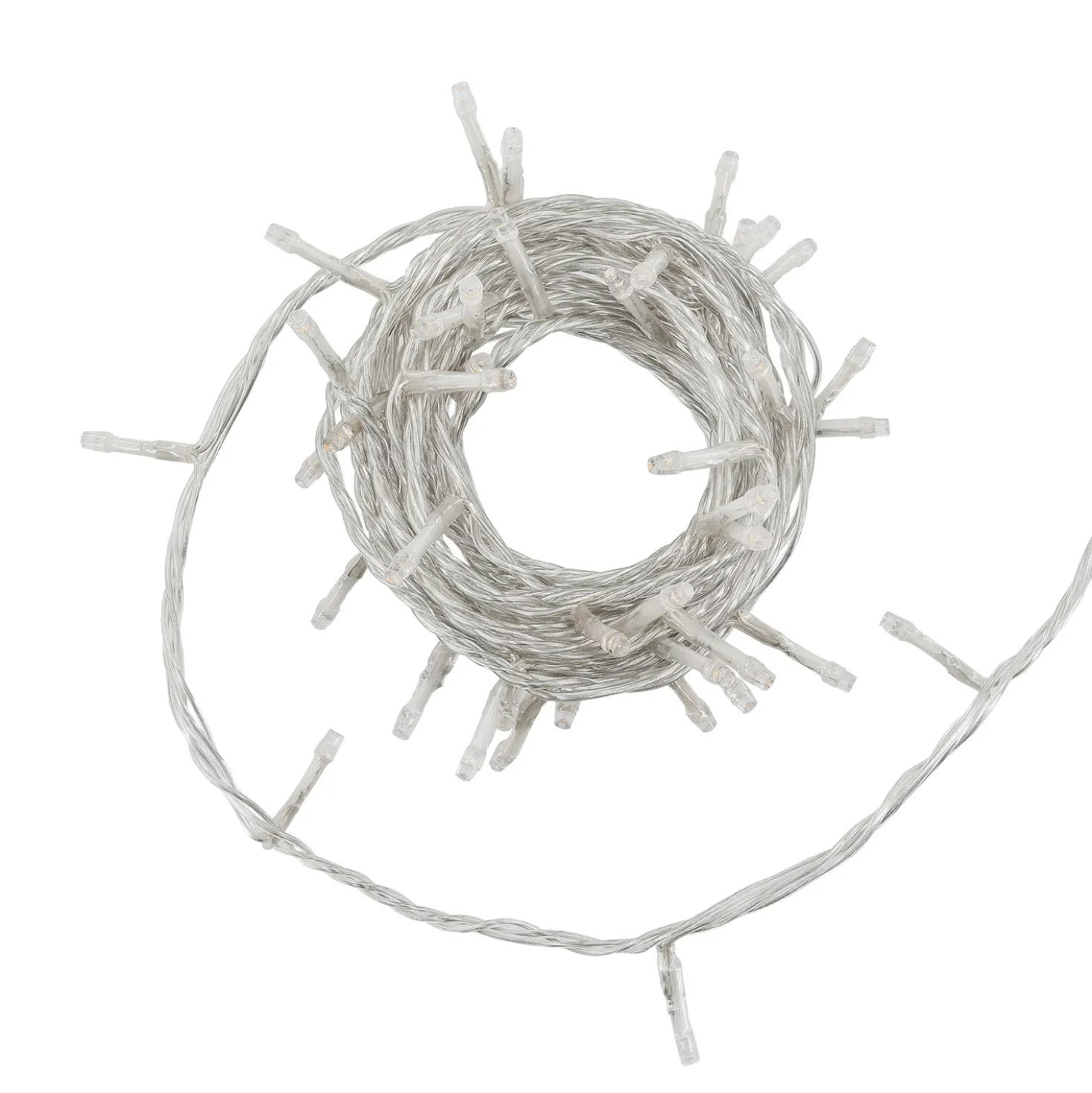 Catena Connect+ 8 m, 80 led bianco caldo e bianco freddo, cavo trasparente, prolungabile