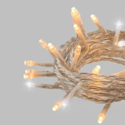 Catena Connect+ 5 m, 50 led bianco caldo e bianco freddo, cavo trasparente, prolungabile
