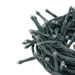 Catena Connect+ 12 m, 120 led bianco caldo e bianco freddo, cavo verde, prolungabile