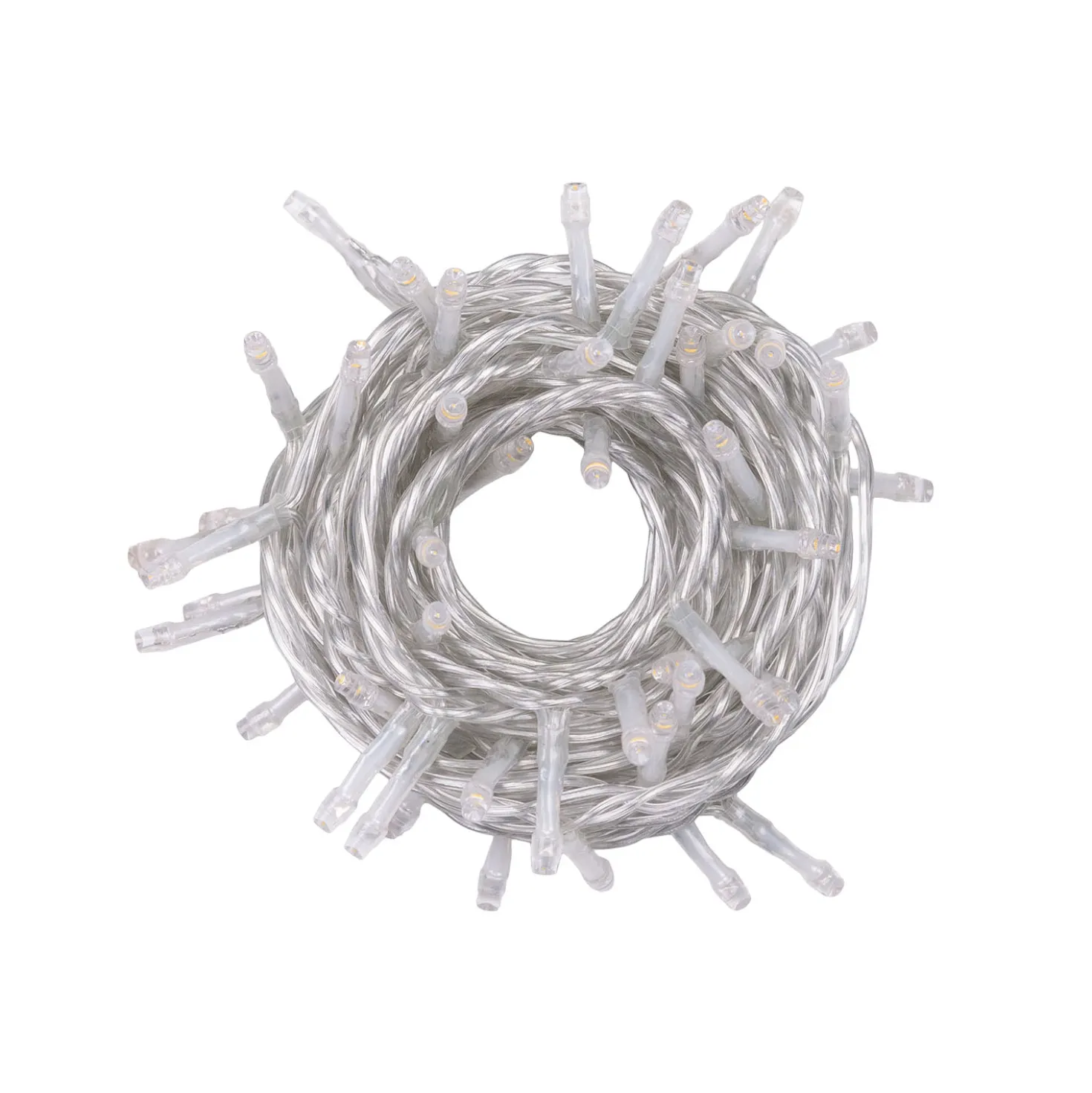 Catena Connect+ 8 m, 80 led bianco caldo, cavo trasparente, prolungabile