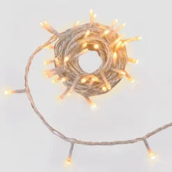 Catena Connect+ 8 m, 80 led bianco caldo, cavo trasparente, prolungabile